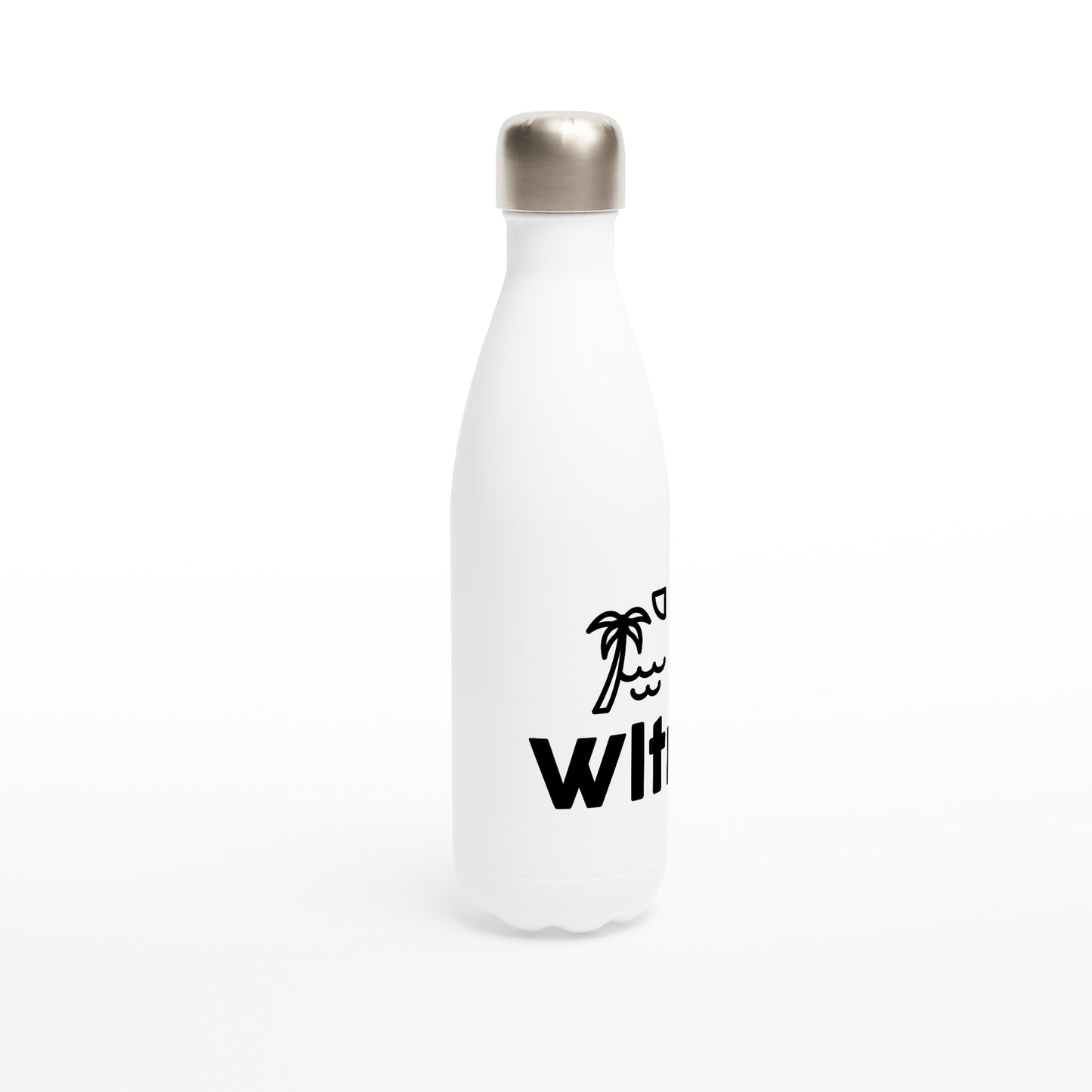 Wltr #DropOne branded White 17oz Stainless Steel Water Bottle